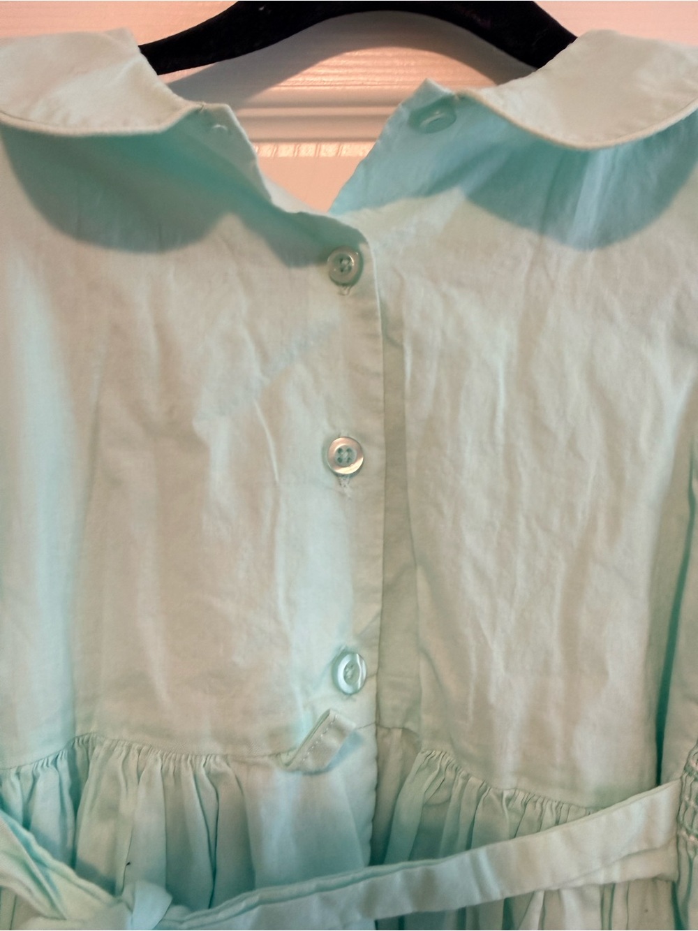marmellata Smocked Dress with Pink Floral Trim - Picture 6 of 7
